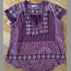 Lucky Brand Border Print T-shirt